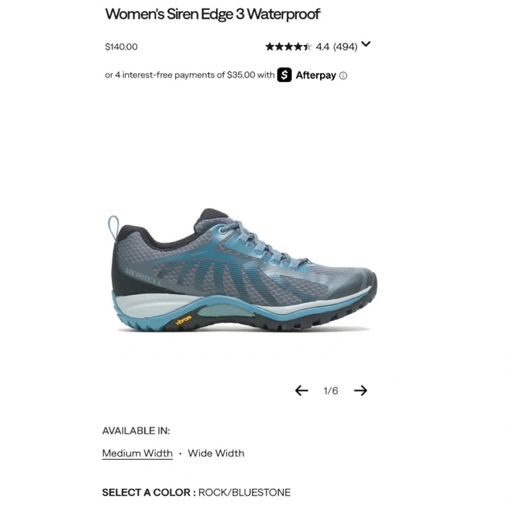 Merrell women’s size